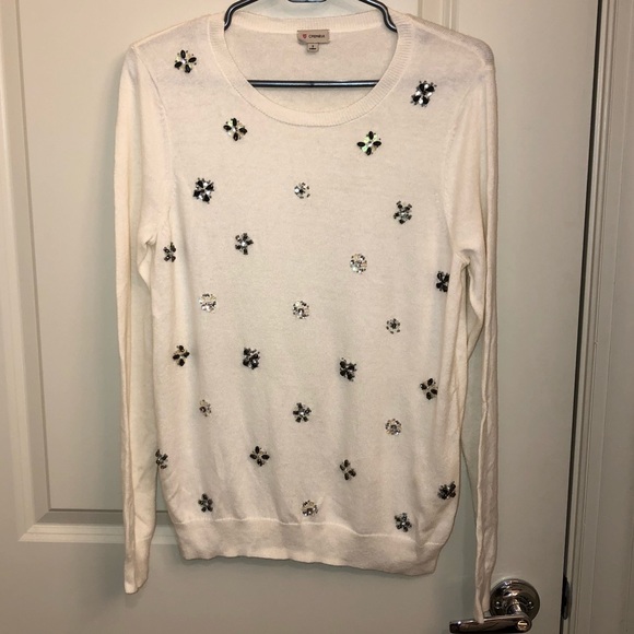 Daniel Cremieux Sweaters - Cremieux Winter Snowflake Sweater white sweater white sweatshirt winter